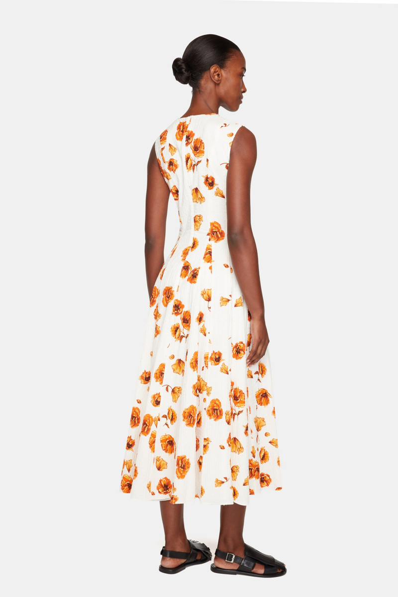 Chelsea Dress In Orange Poppies Bibione Cotton 4