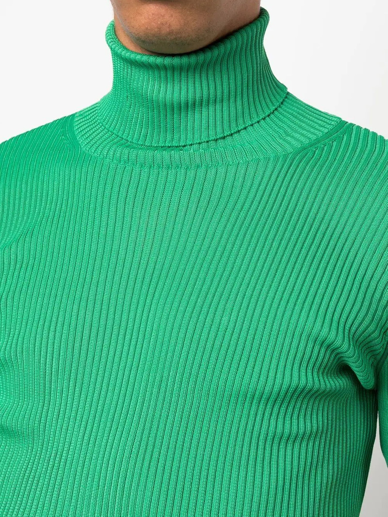 rib-knit roll neck sweater 5