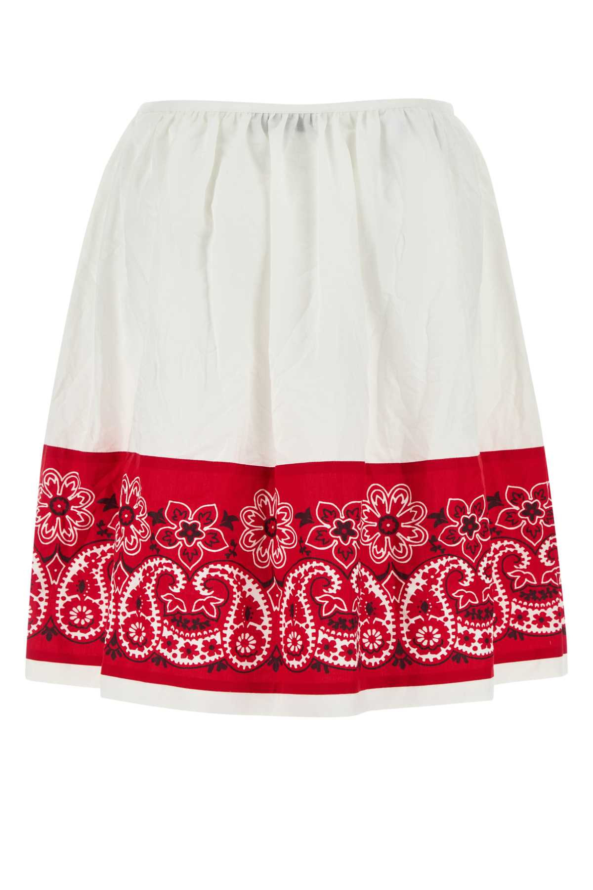 Miu Miu Women White Poplin Skirt - 2
