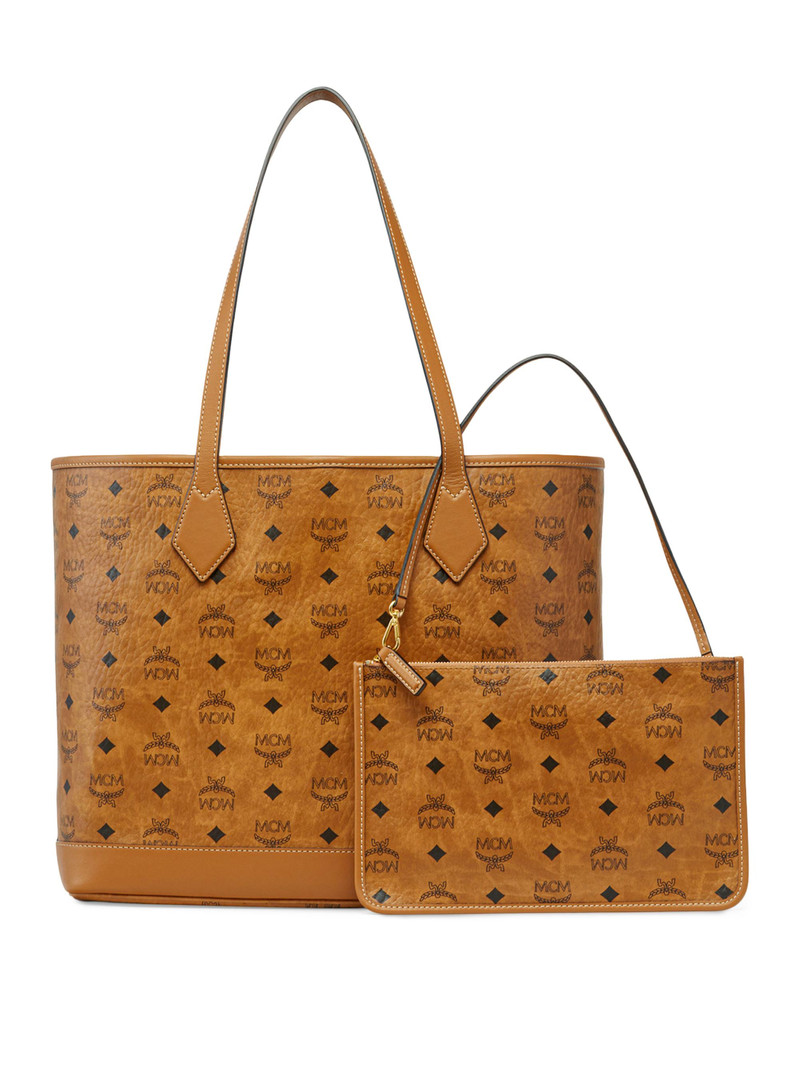 Women's Medium Liz Visetos Shopper Bag - Cognac 4