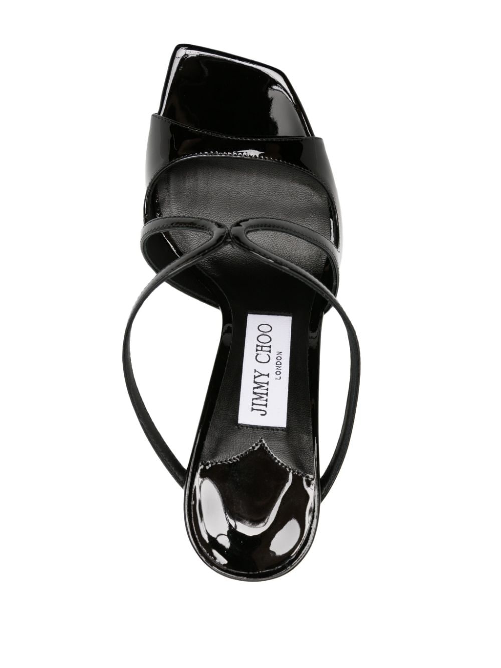Anise 95mm cut-out patent mules - 4