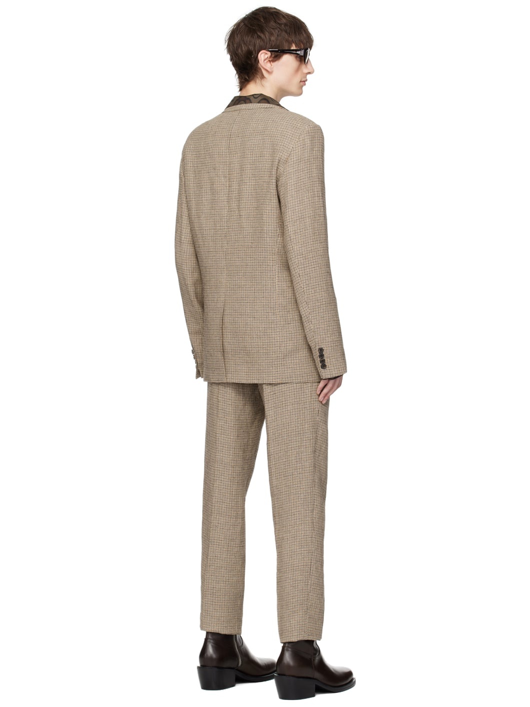 Tan Houndstooth Suit - 3