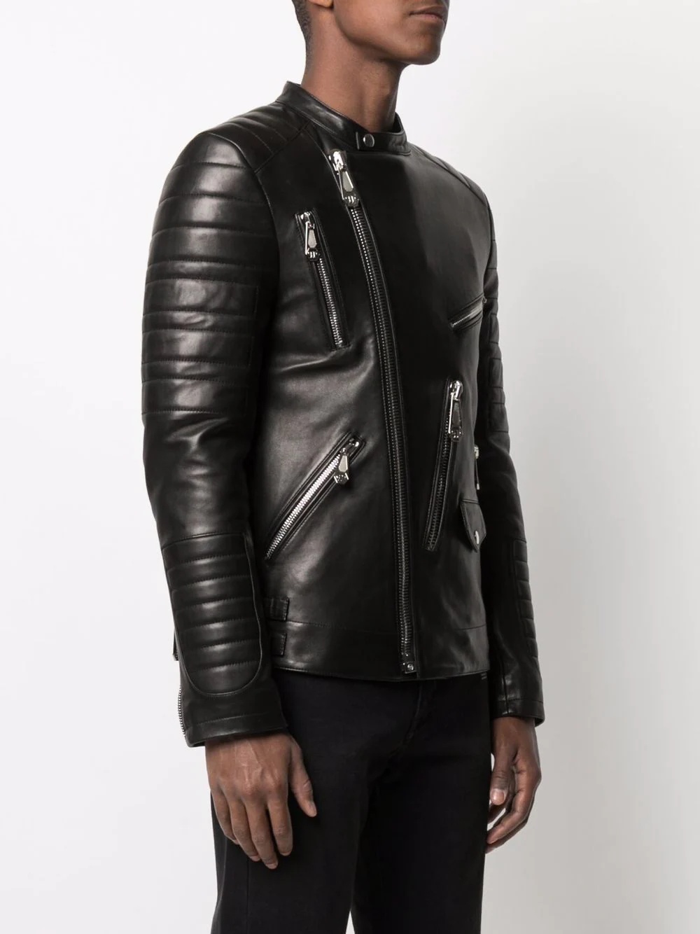 leather biker jacket - 3