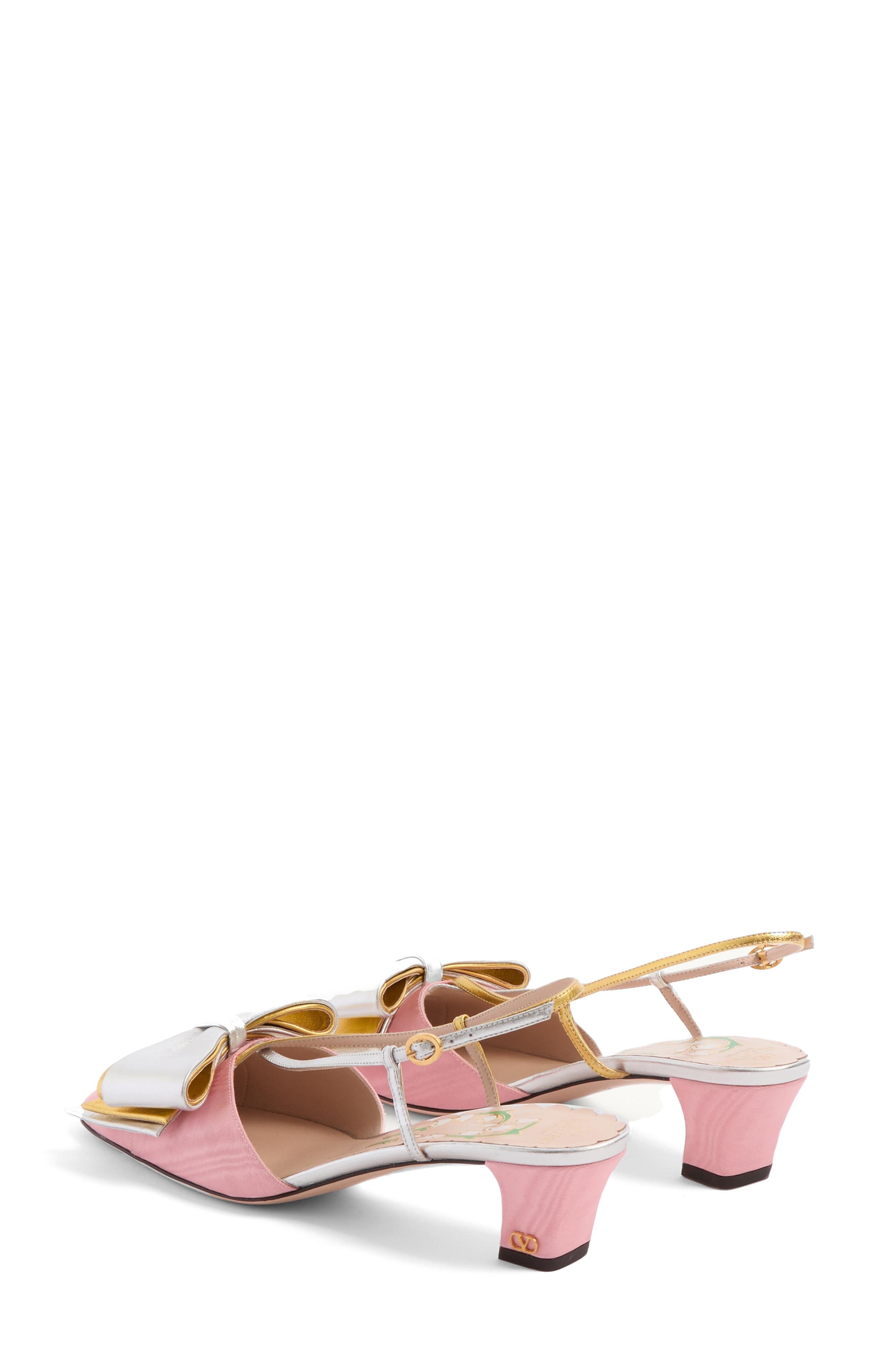 Valentino Garavani Bowow Slingback Pump in Bubble/Silver/Gold at Nordstrom - 3