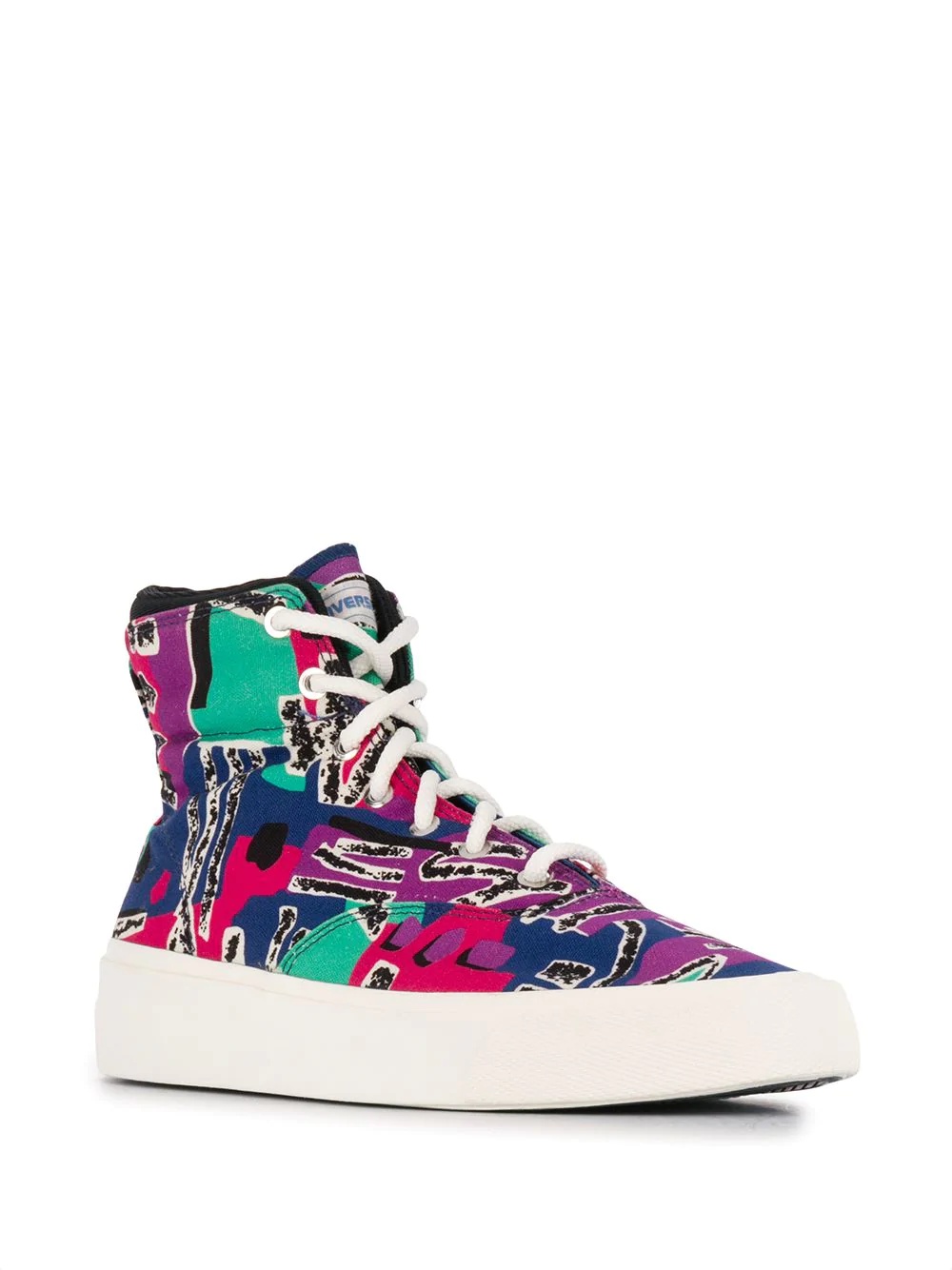 high-top abstract print sneakers - 2