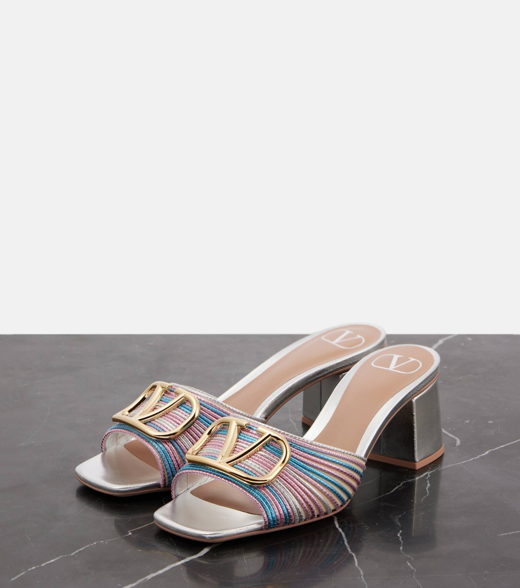 VLogo Signature crochet mules - 4