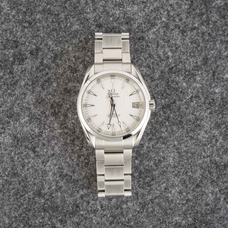 Pre-owned Omega Seamaster Aqua Terra White Teak Dial - 6