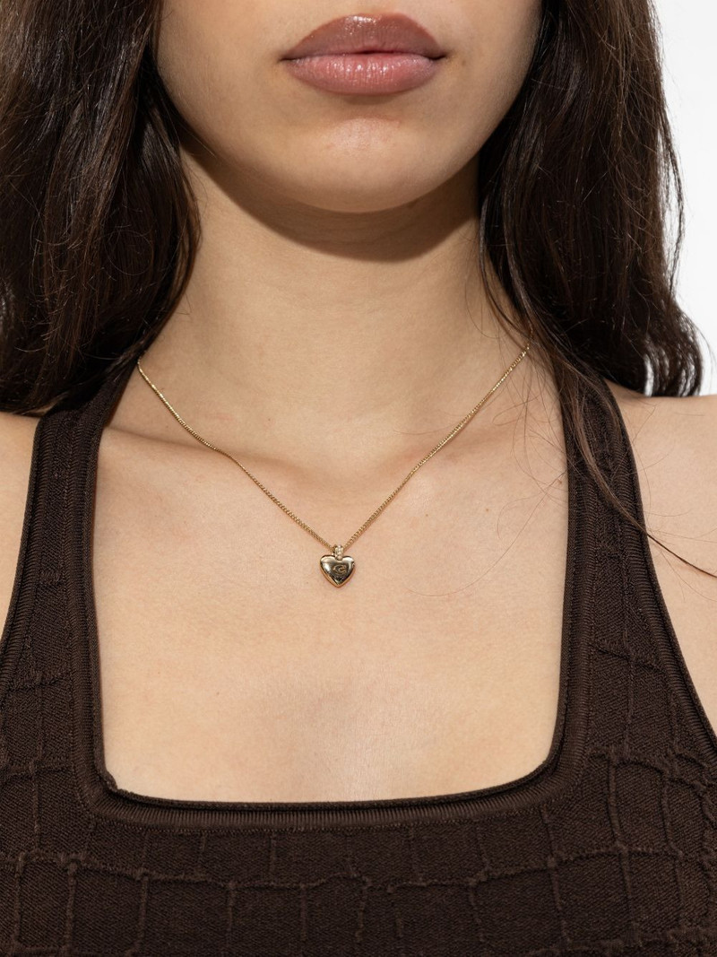 COACH heart logo pendant necklace outlook