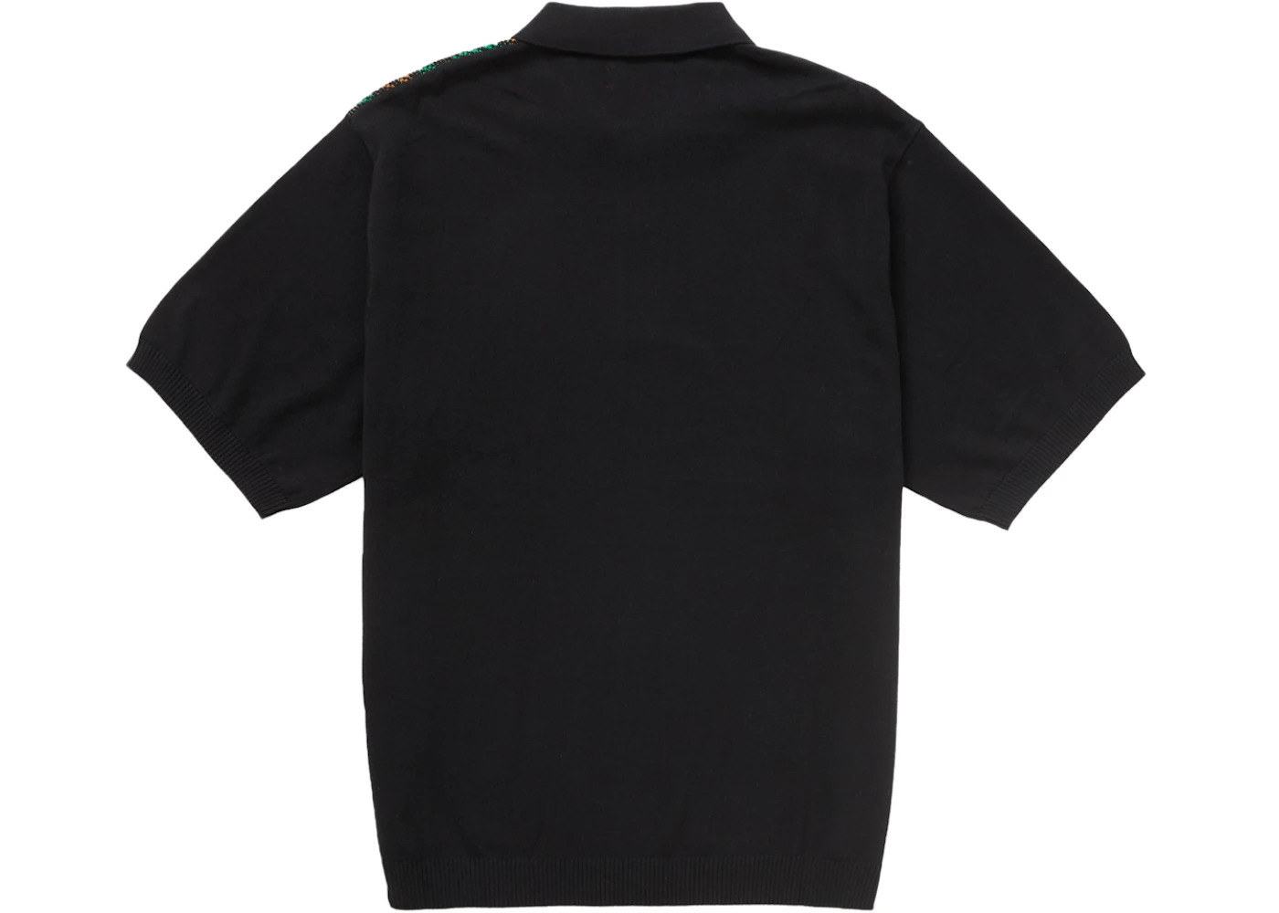 Supreme Plaid Knit S/S Polo Black - 2
