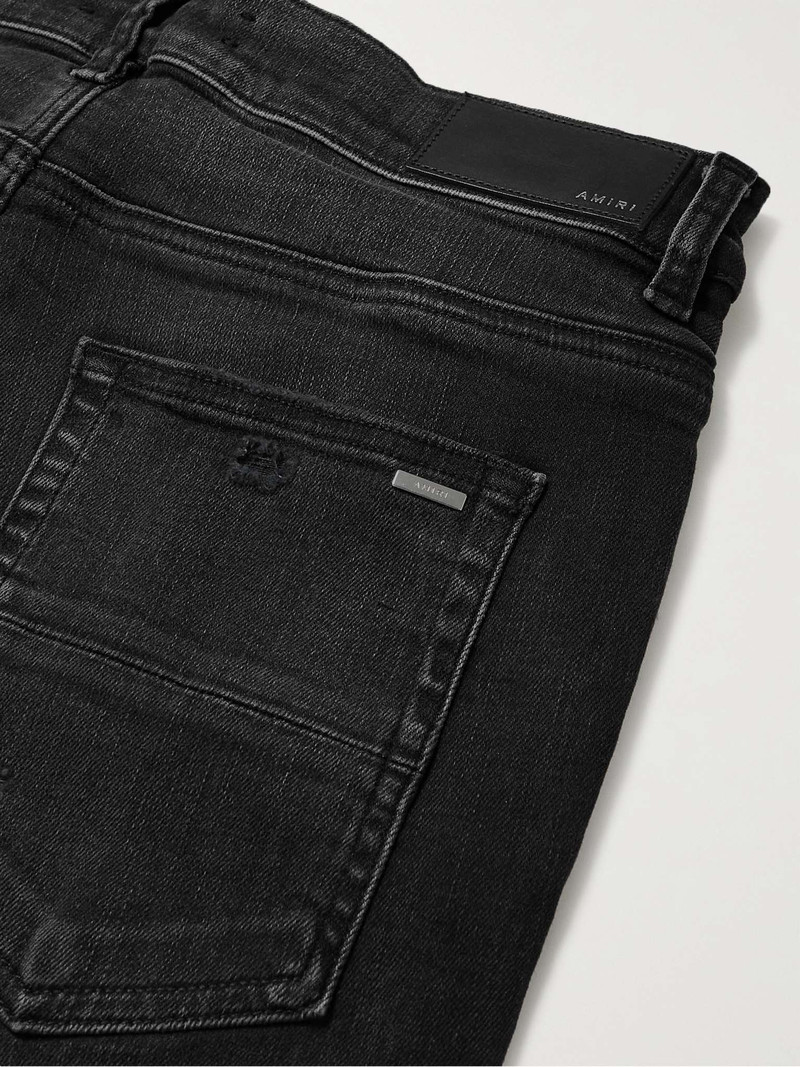 Skinny-Fit Distressed Printed Jeans 5