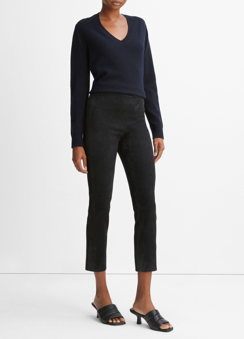 Vince Stretch Suede Split Hem Crop Legging outlook
