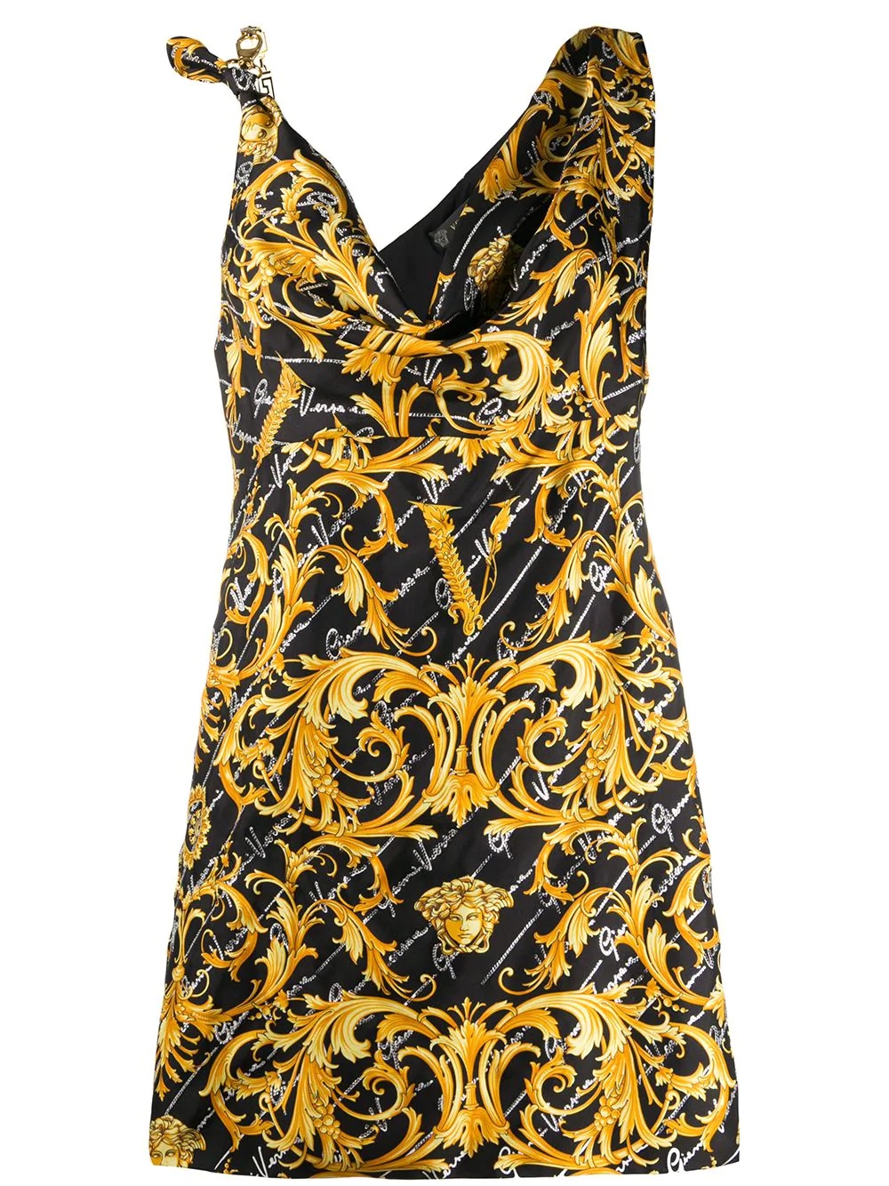 Barocco Signature print asymmetric dress - 1