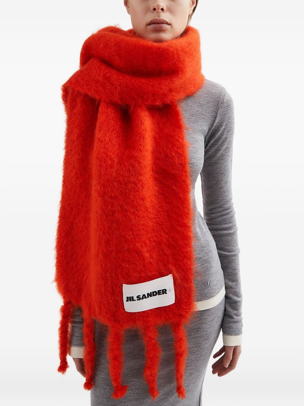 mohair-blend scarf - 3
