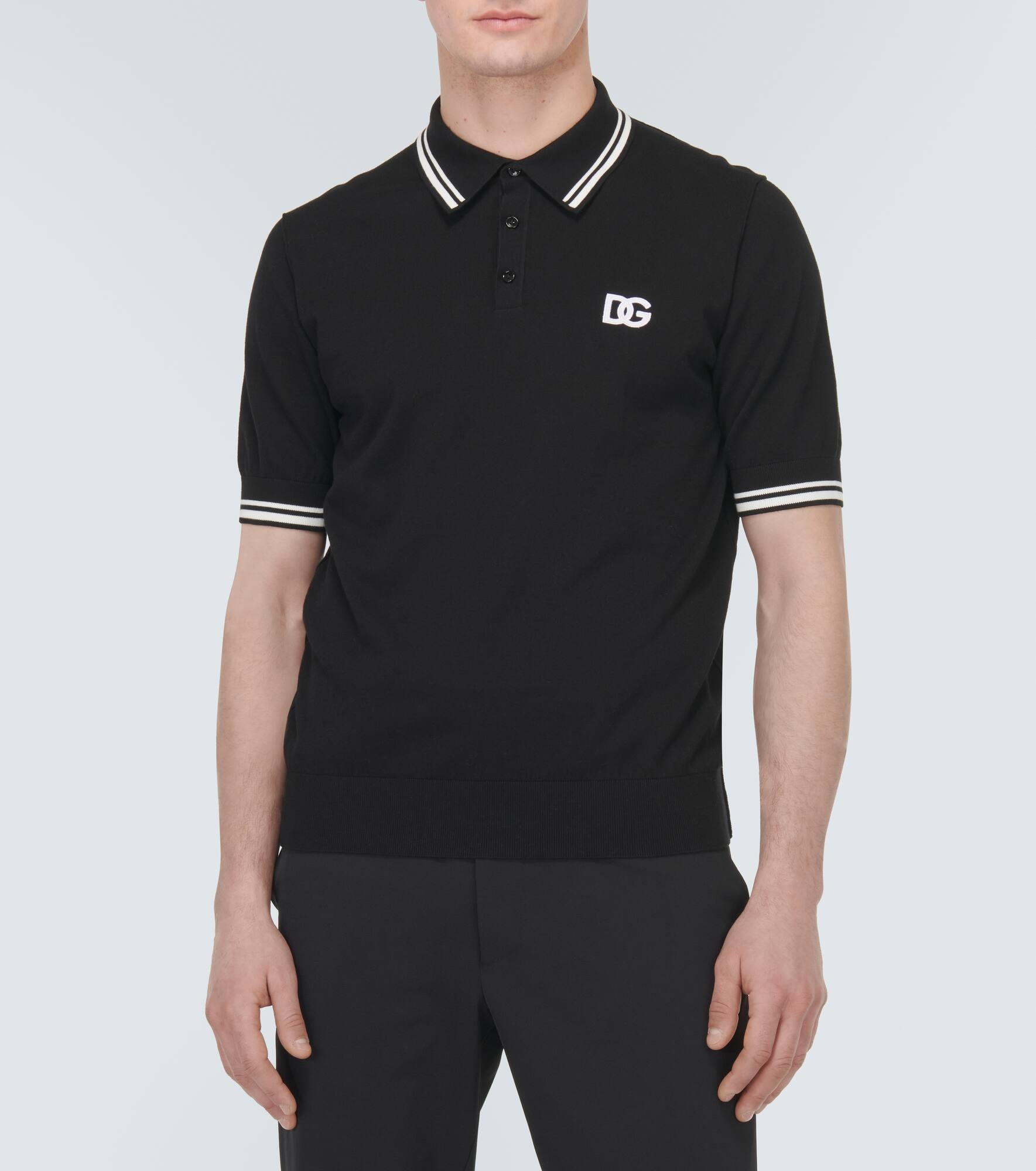 Logo cotton piqué polo shirt - 3