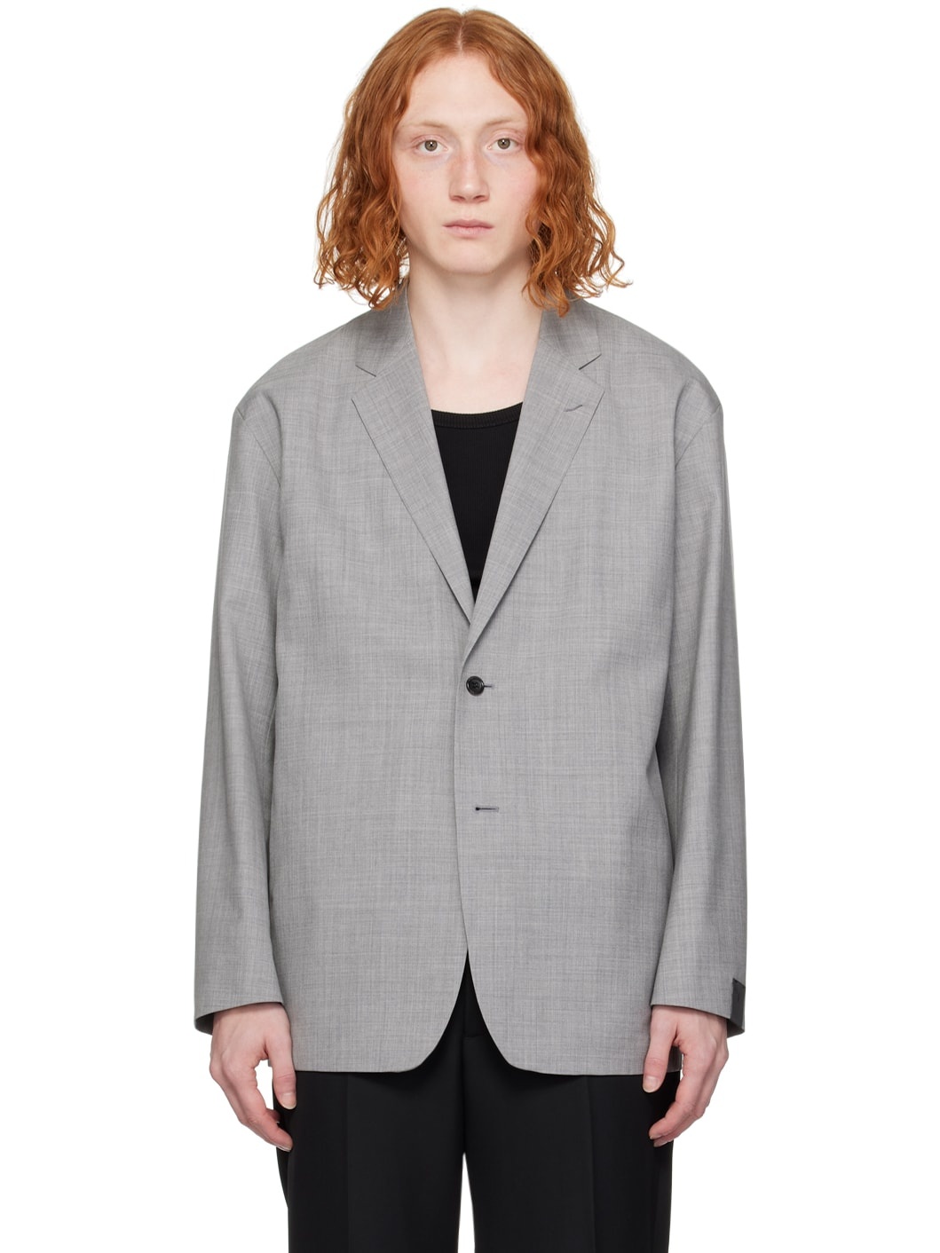Gray Tailored Blazer - 1