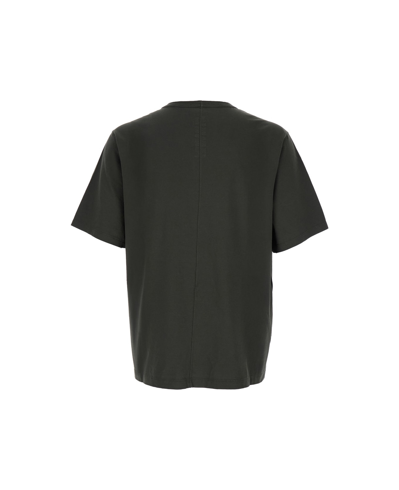 'brad' Green Crewneck T-shirt With Rear Stitching In Cotton Man - 2