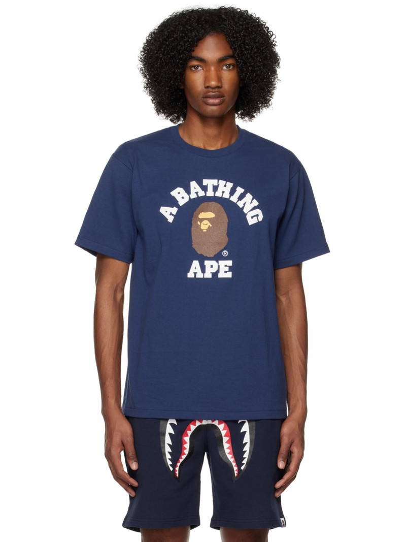 Navy College T-Shirt - 1