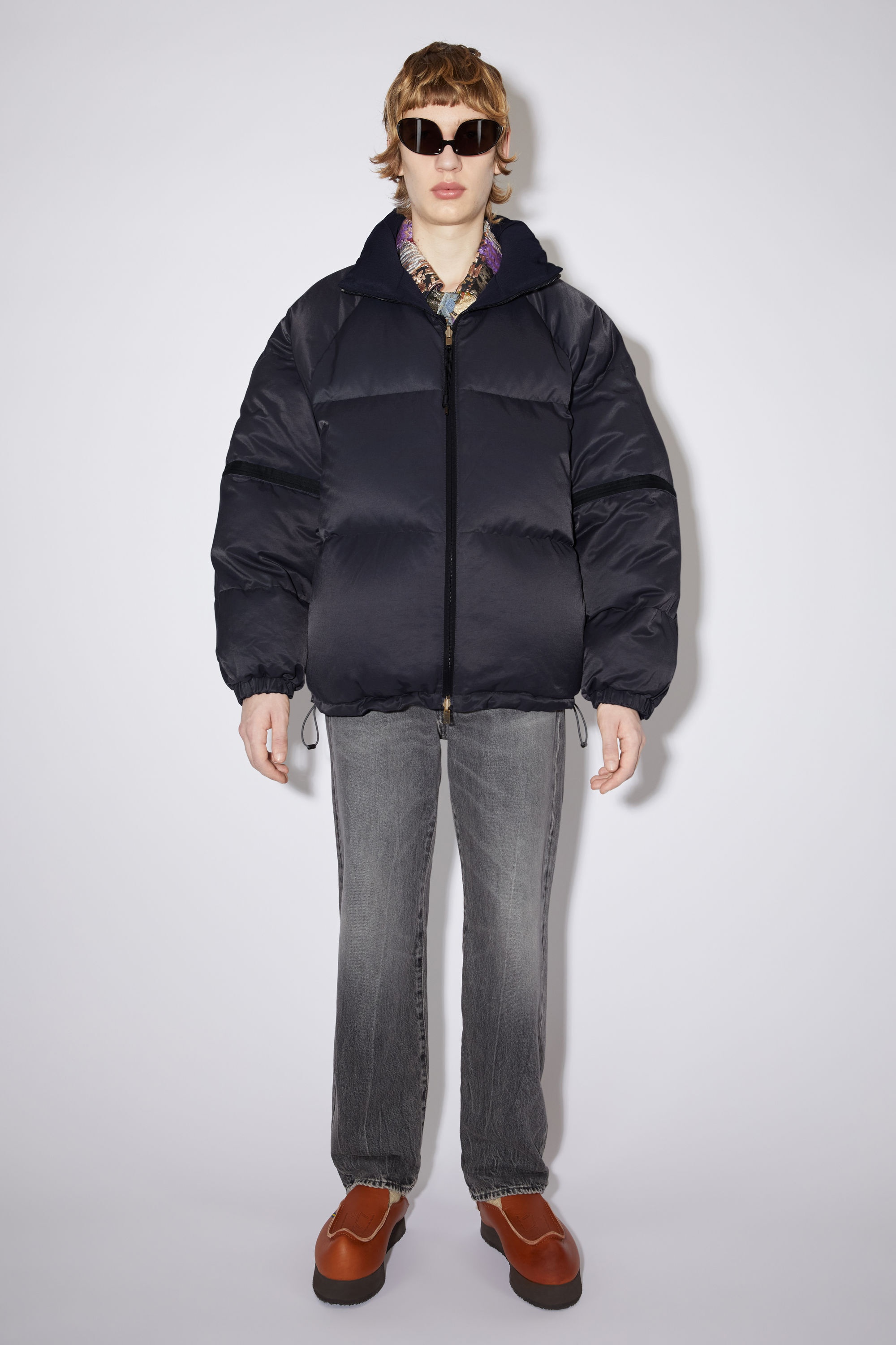 Reversible down jacket - Dark Blue - 4