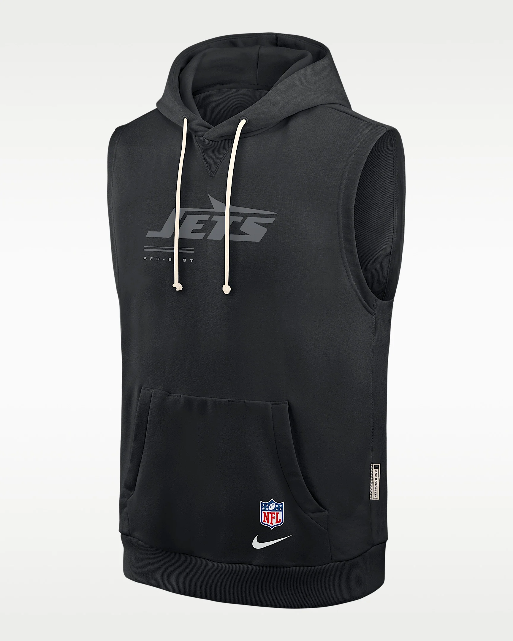 New York Jets Sideline Men's Nike Dri-FIT NFL Sleeveless Pullover Hoodie - 1