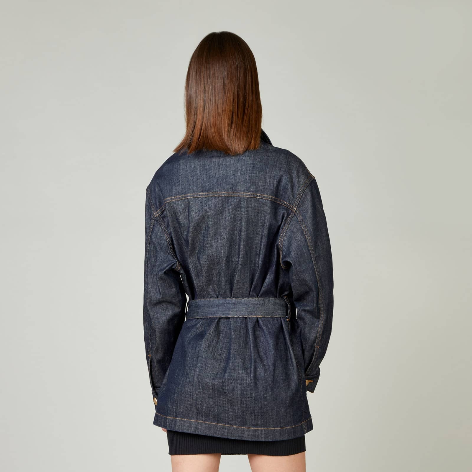 Safari Jacket in Denim Blue - 5