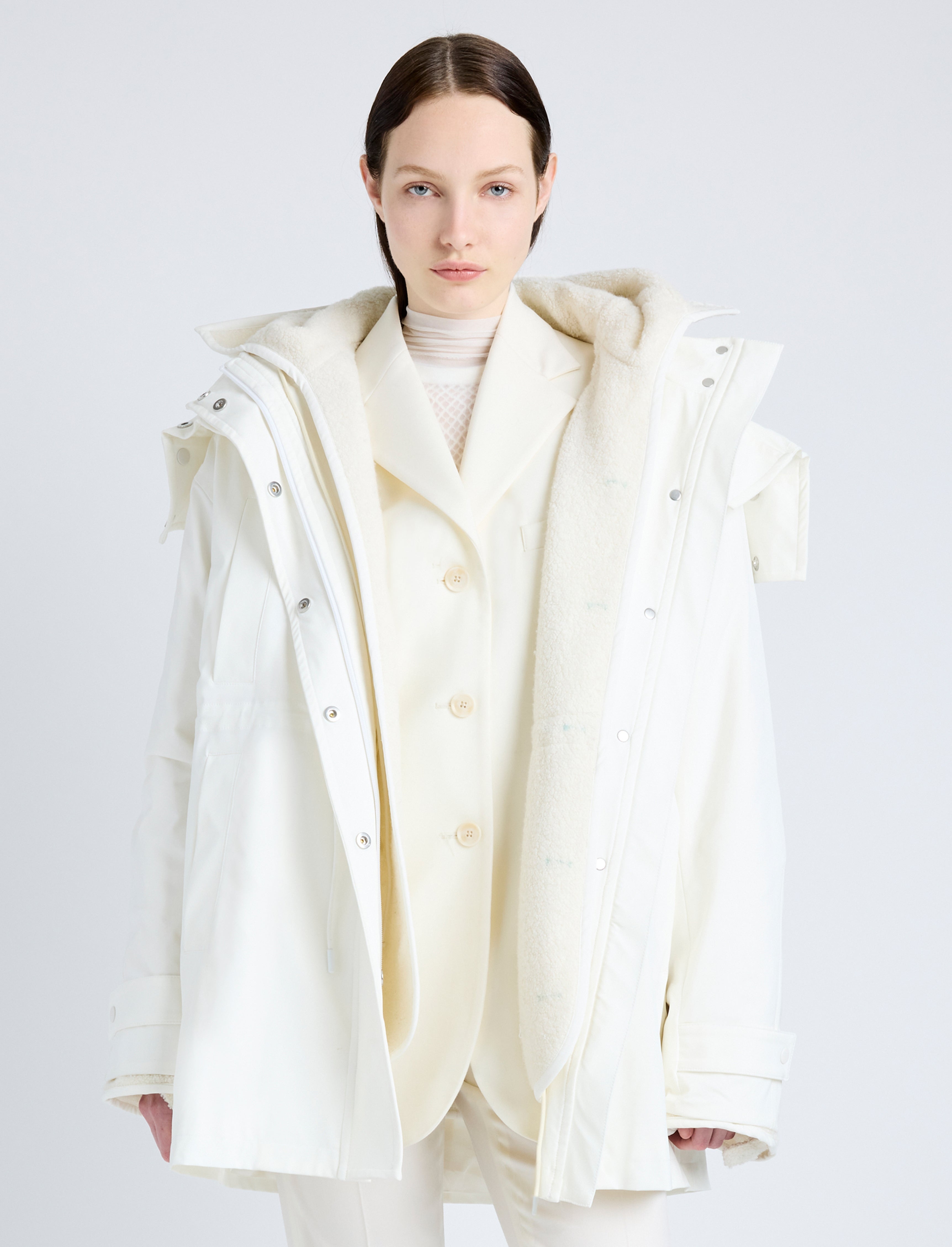 Wilder Coat in Stretch Nylon with Fleece Lining - 2