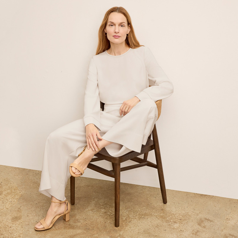 Jules Effortless Blouse - Everyday Crepe with Topstitch 4
