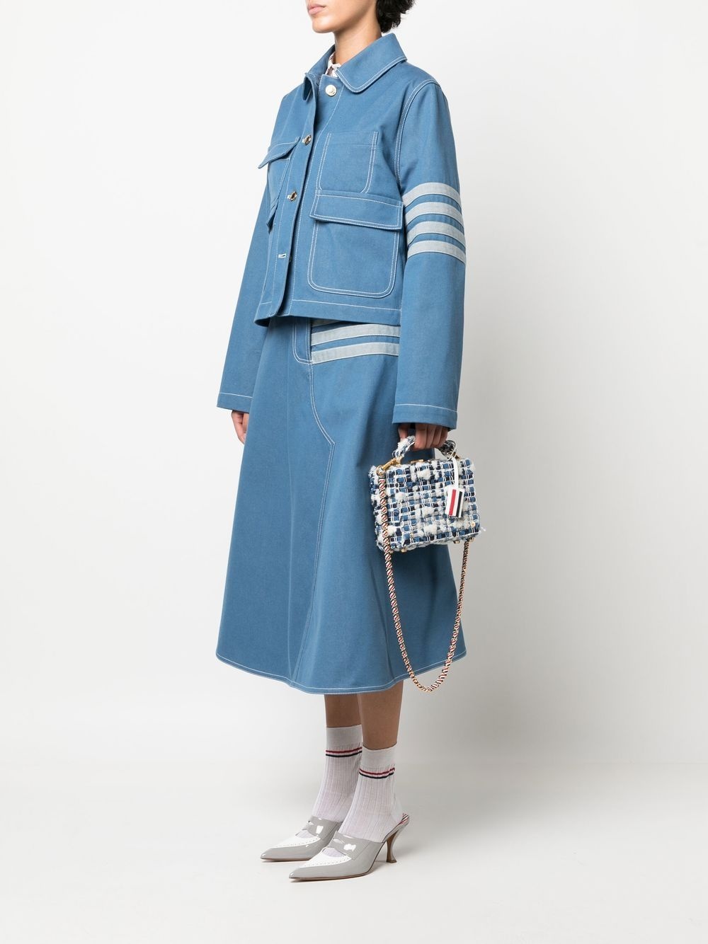tweed-check mini bag - 2