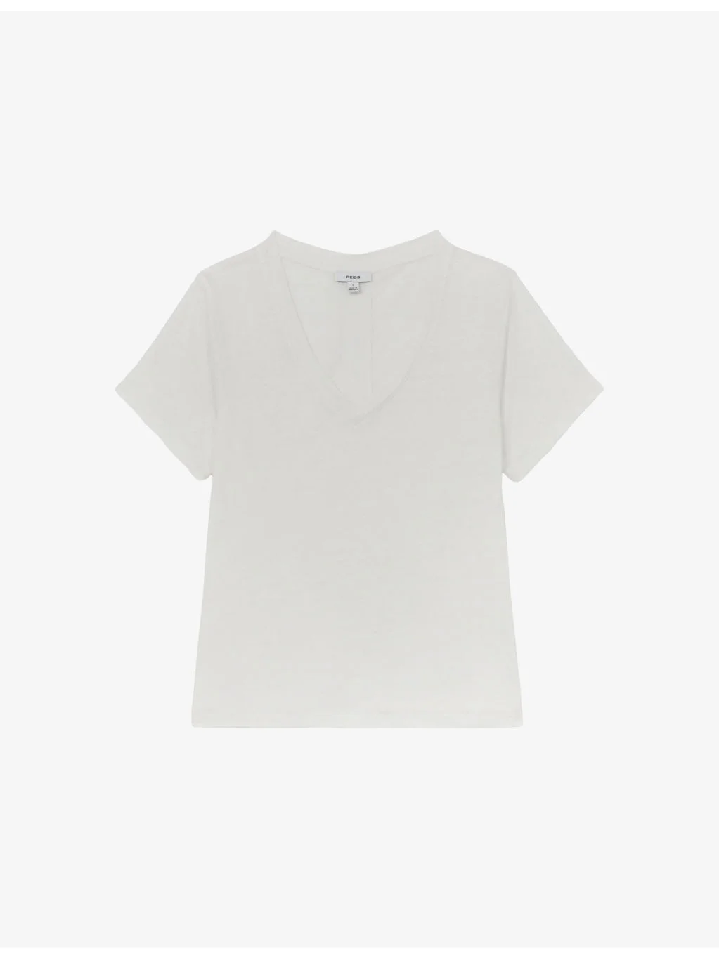 Lola V-Neck Linen T-Shirt - 1