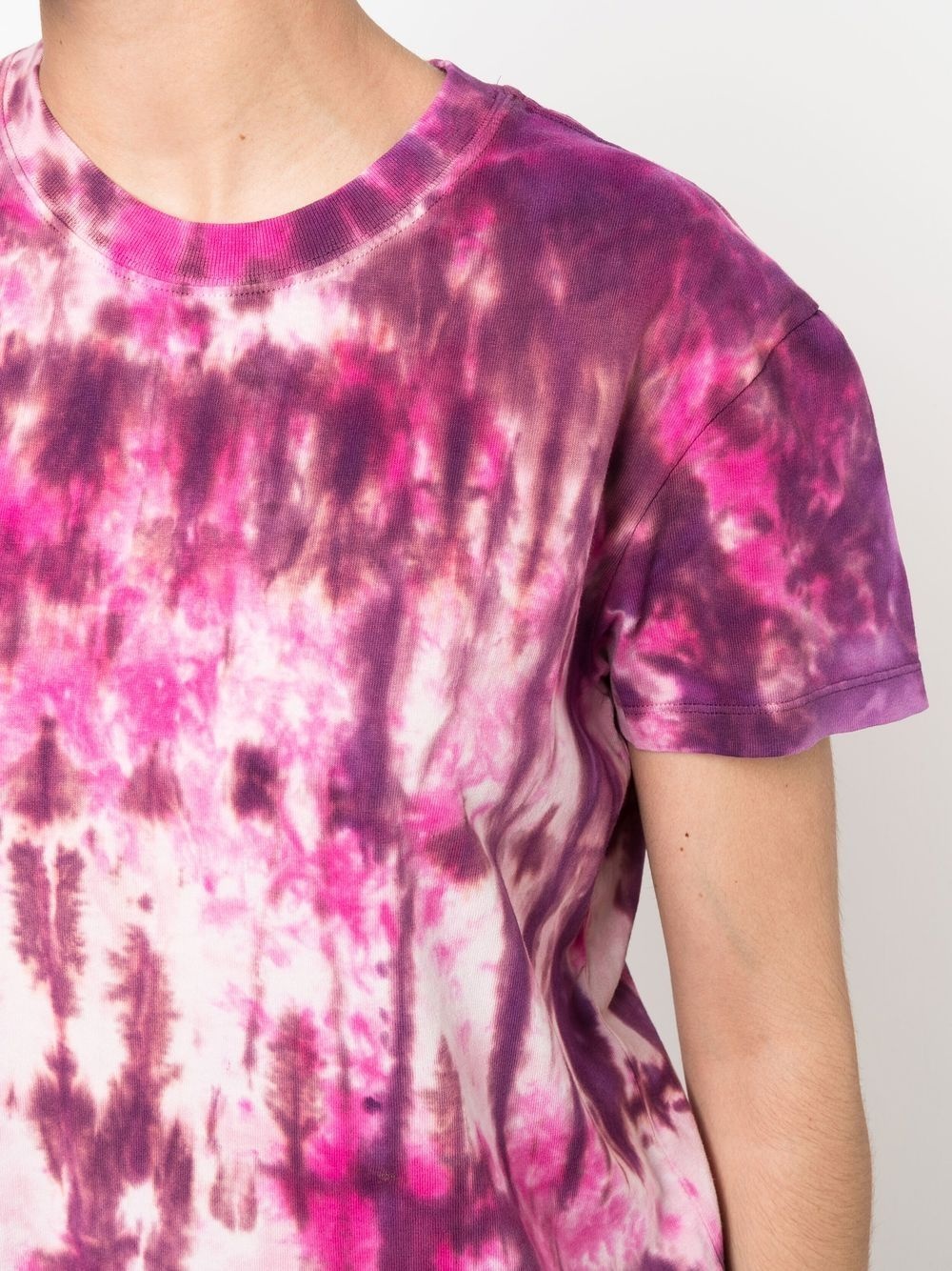 tie dye-print cotton T-shirt - 5