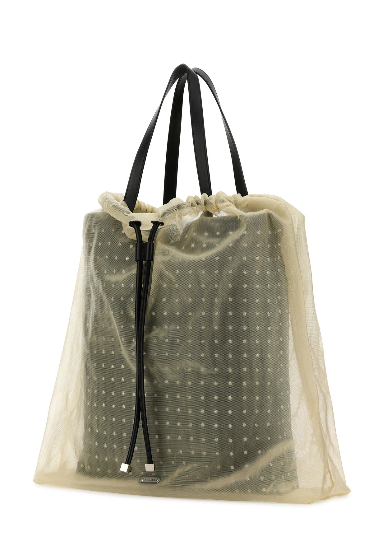 Two-tone leather and tulle Nebula shopping bag - 2