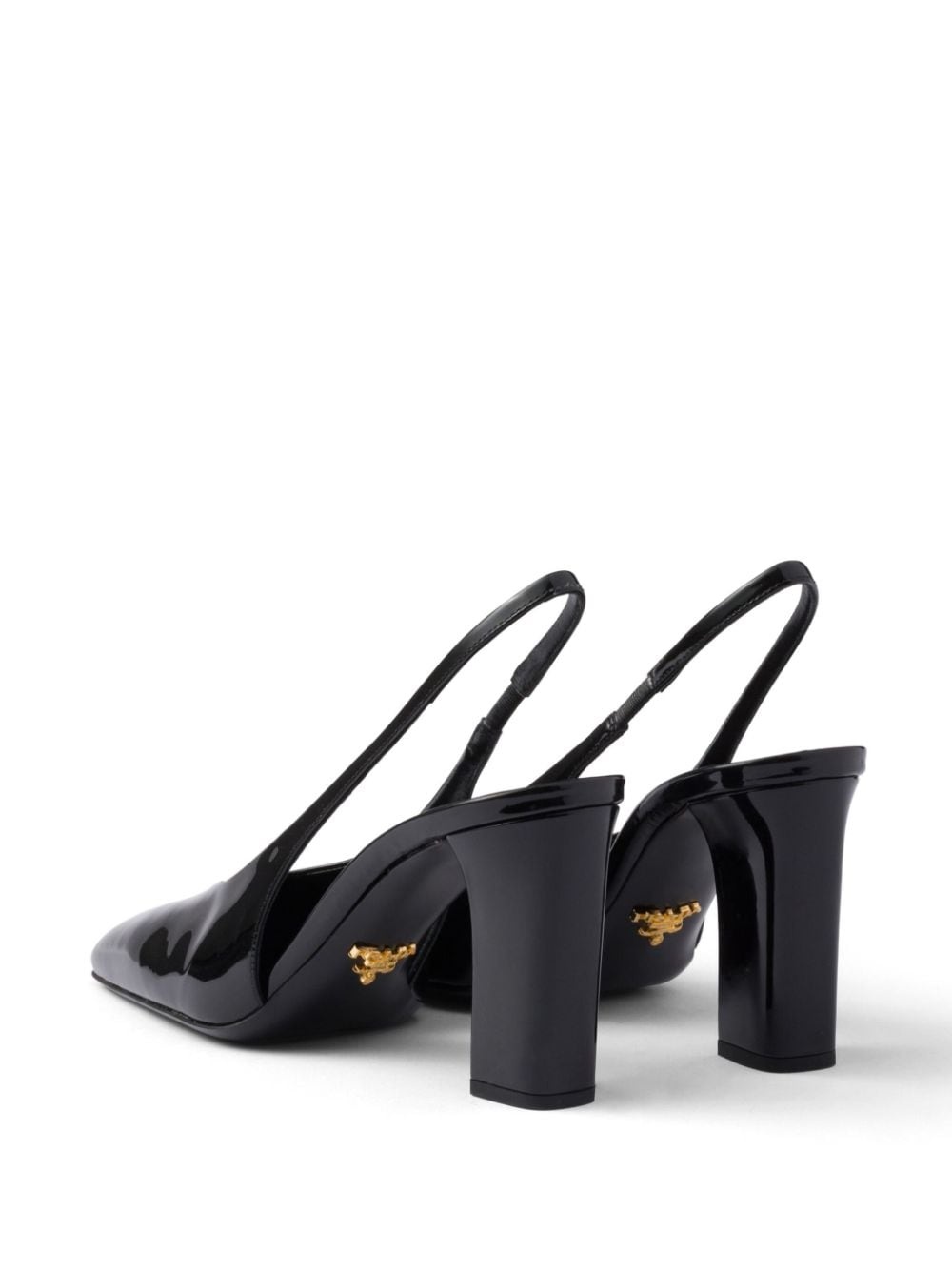 85mm leather slingback pumps - 3