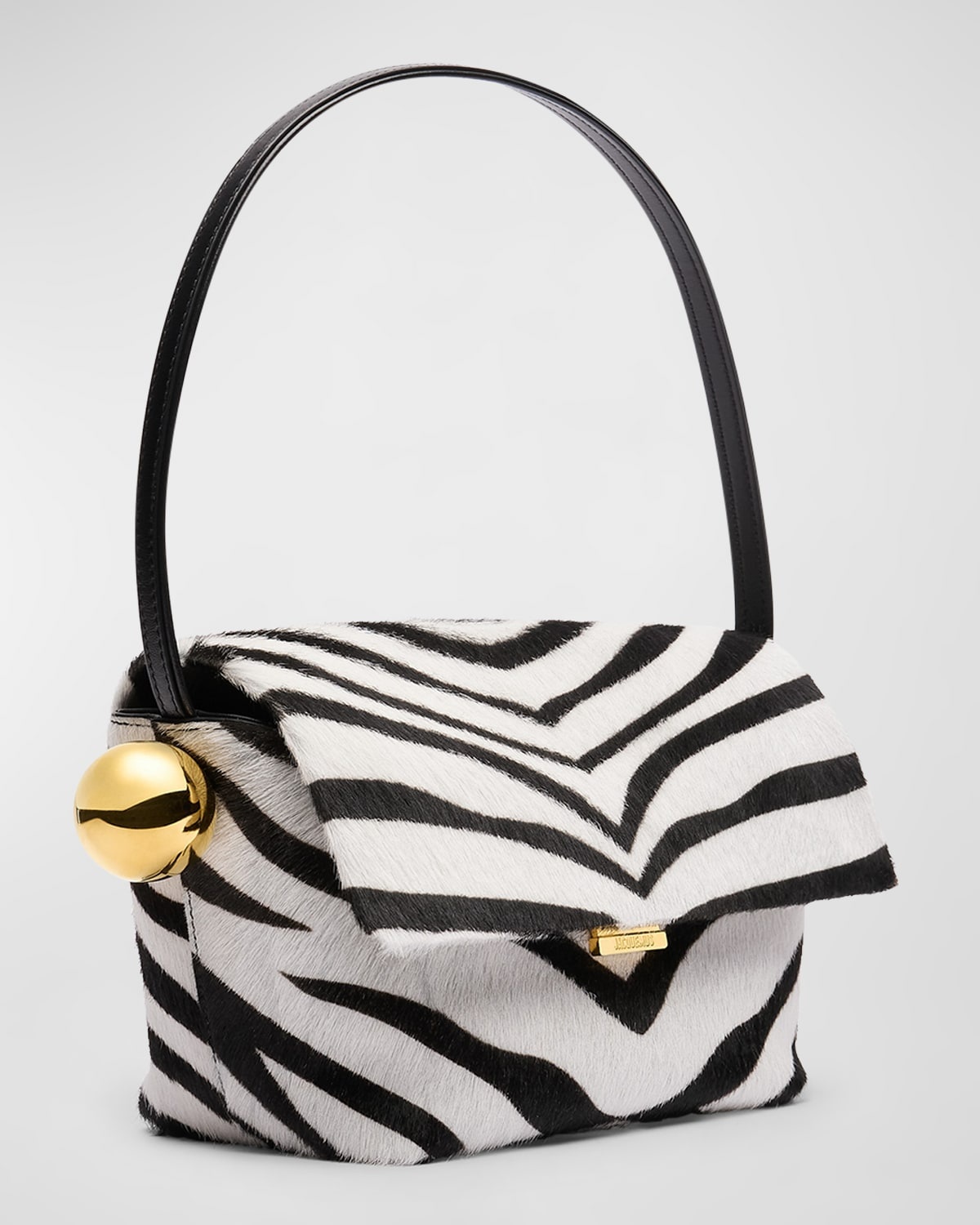 Le Rond Carre Zebra-Printed Leather Shoulder Bag - 5