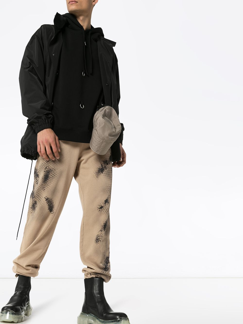 abstract printed track pants - 2