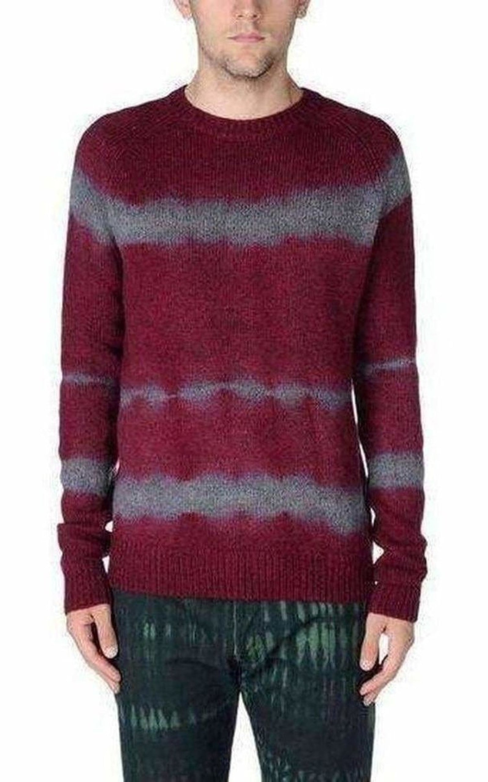 Miles Burgundy  Wool Sweater - 2