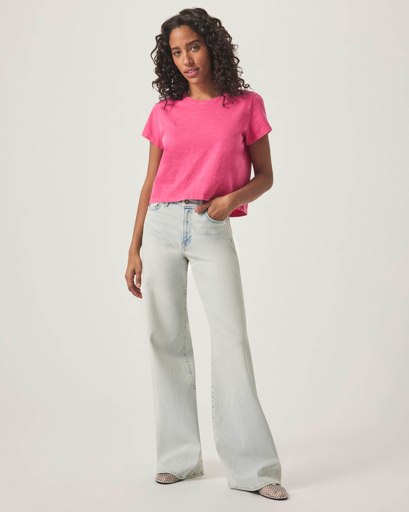 Splendid Light Wash Slim Palazzo Jean outlook