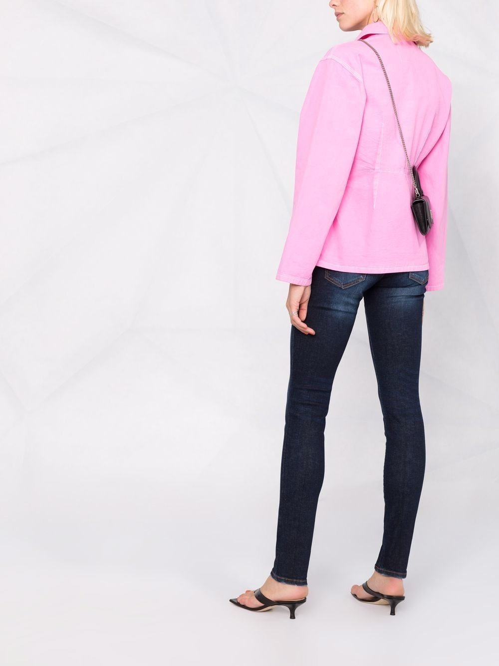 dark-wash denim leggings - 8