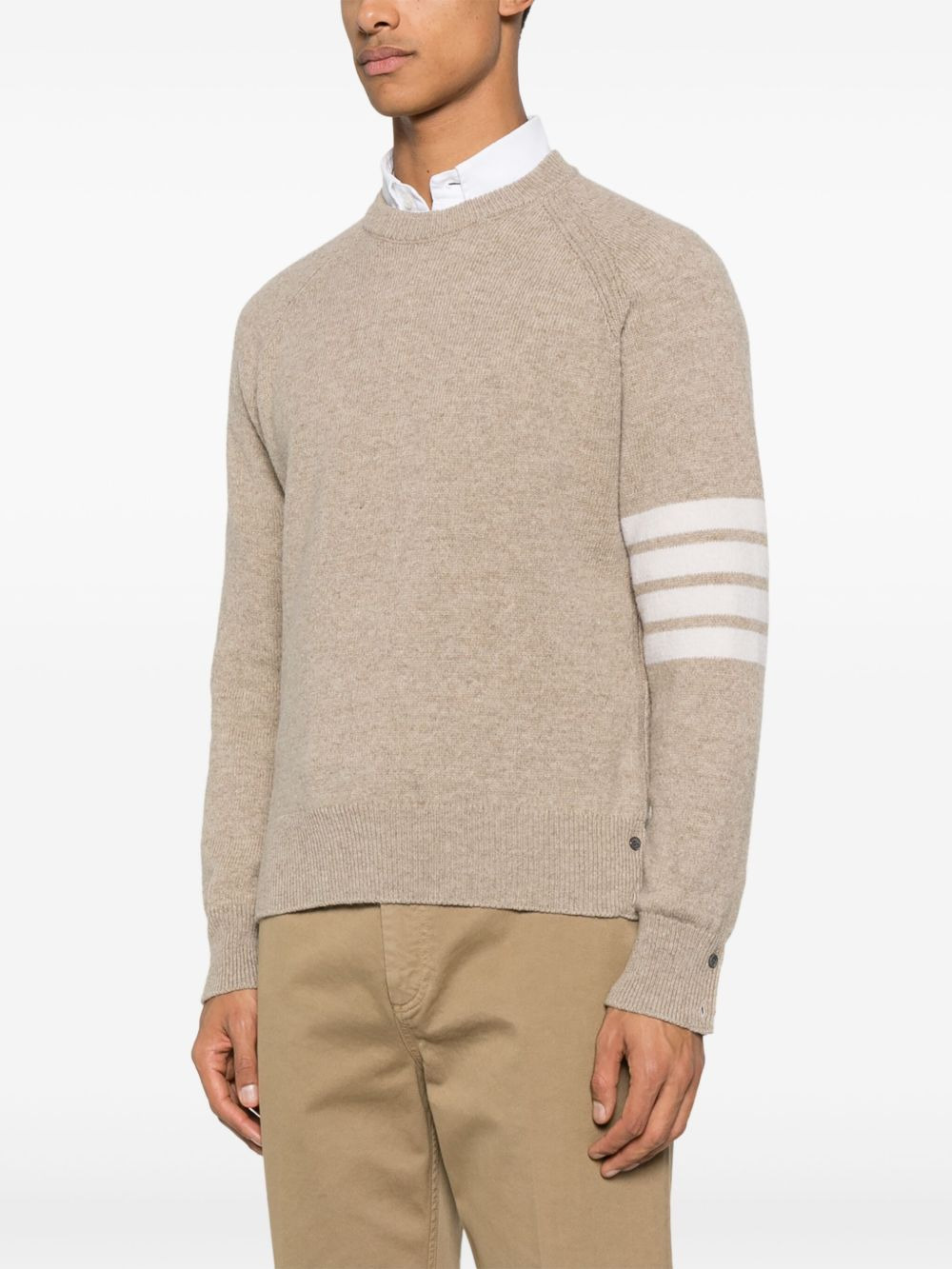 4 Bar Stripe shetland wool sweater - 3