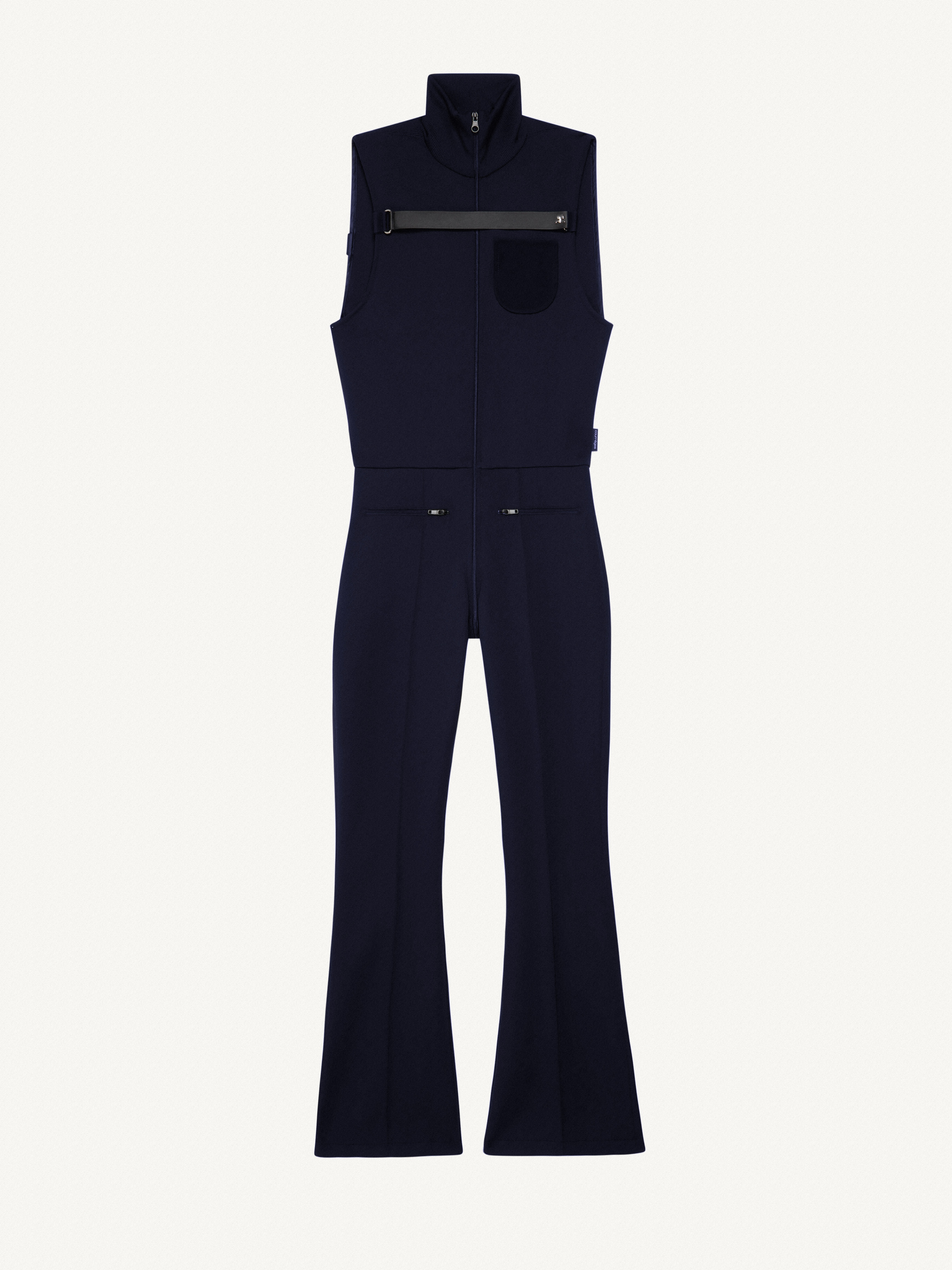 TWILL STRAP SLEEVELESS JUMPSUIT - 1
