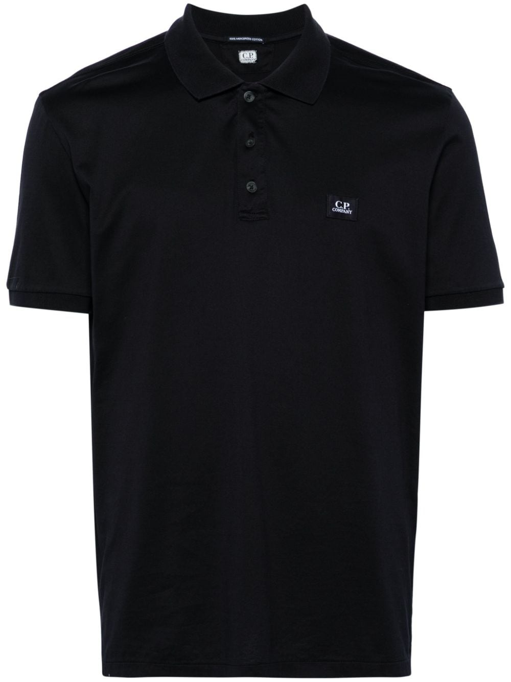 logo-patch jersey polo shirt - 1