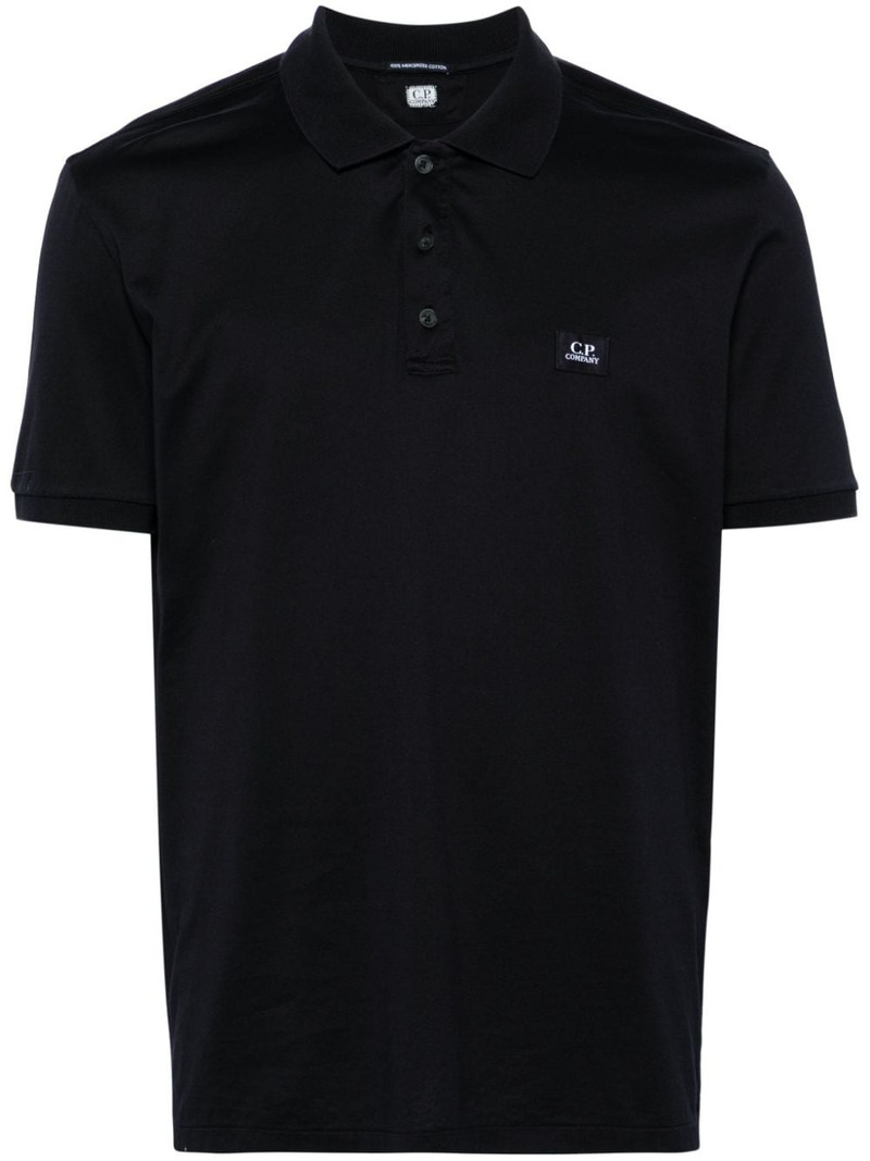 logo-patch jersey polo shirt 1