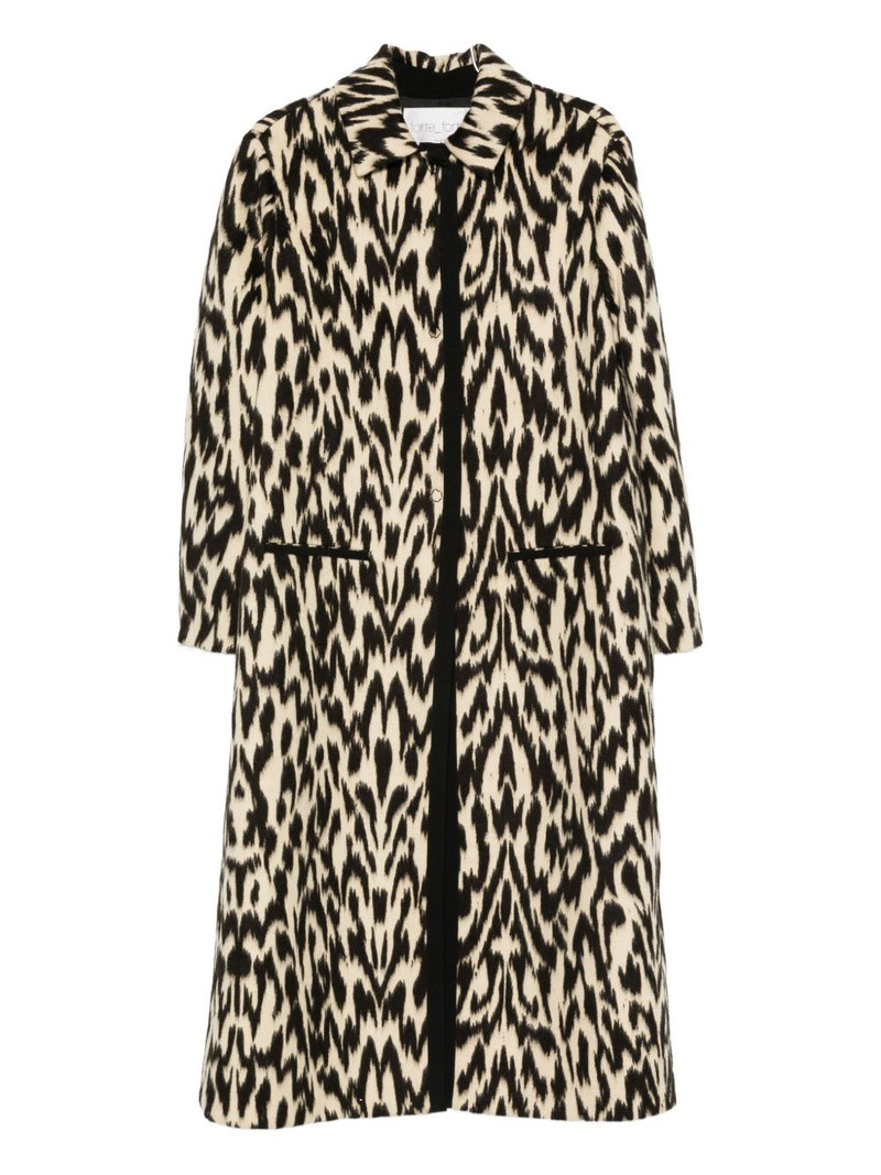 animal-print button coat 1