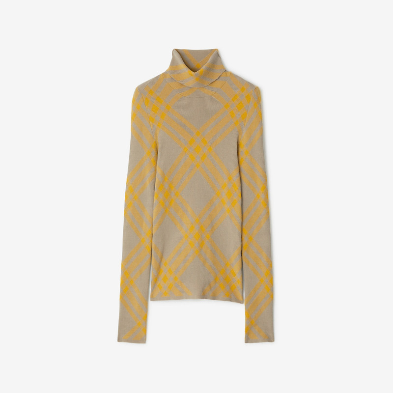 Check Wool Blend Sweater - 1