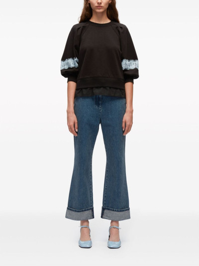 3.1 Phillip Lim lace-detail cotton sweatshirt outlook