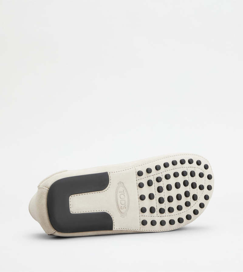 SLIPPER LOAFERS IN SUEDE - OFF WHITE 4