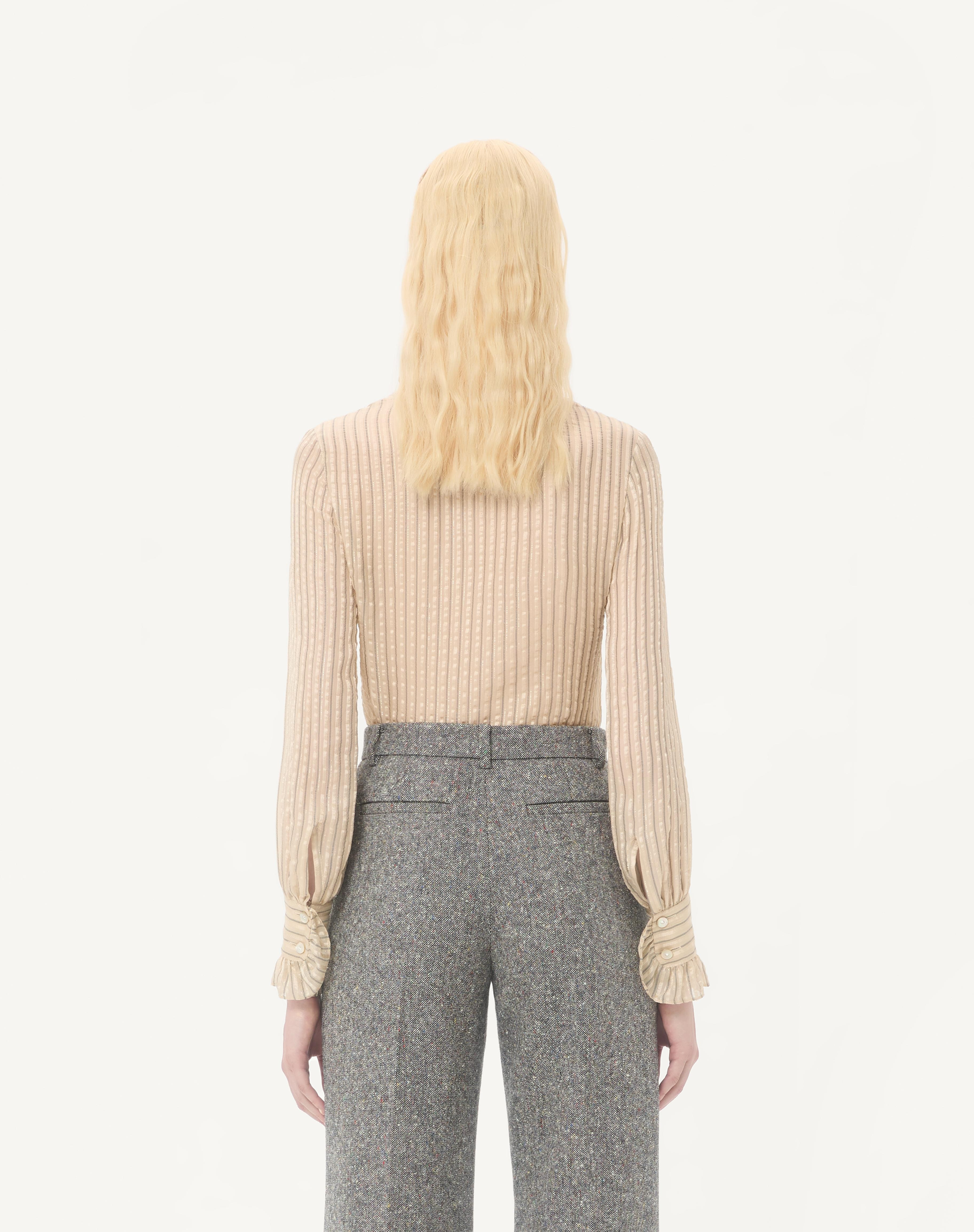 SEERSUCKER LAMÉ SHIRT - 6