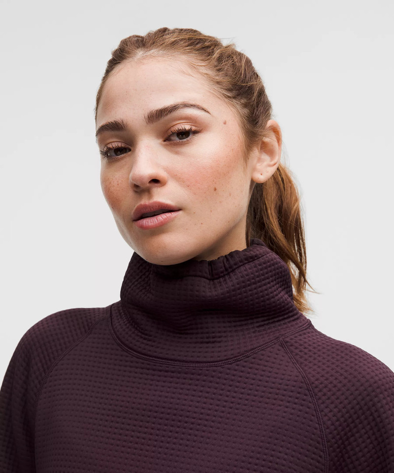 Waffle-Knit Funnel-Neck Long-Sleeve Shirt 4