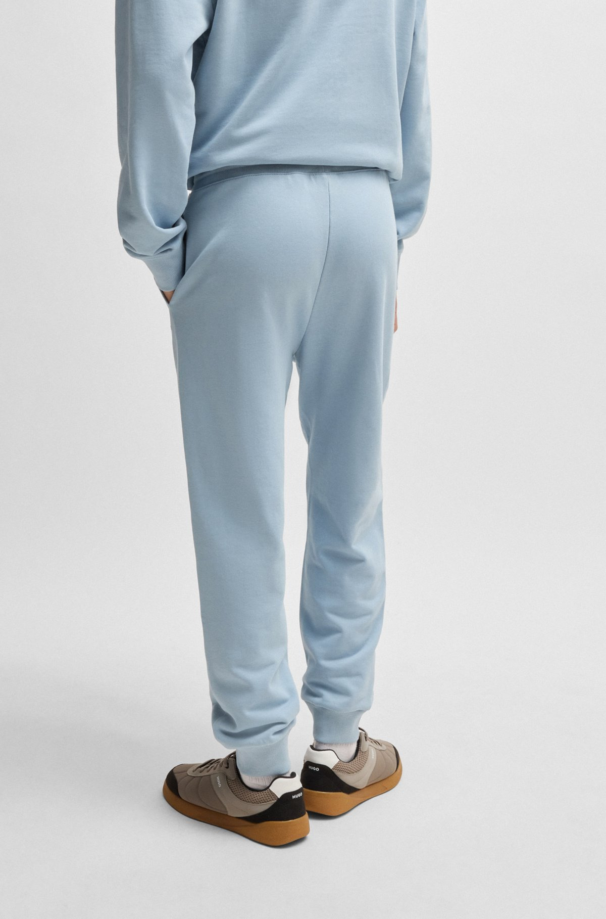 COTTON-TERRY TRACKSUIT BOTTOMS WITH LOGO PRINT - 5