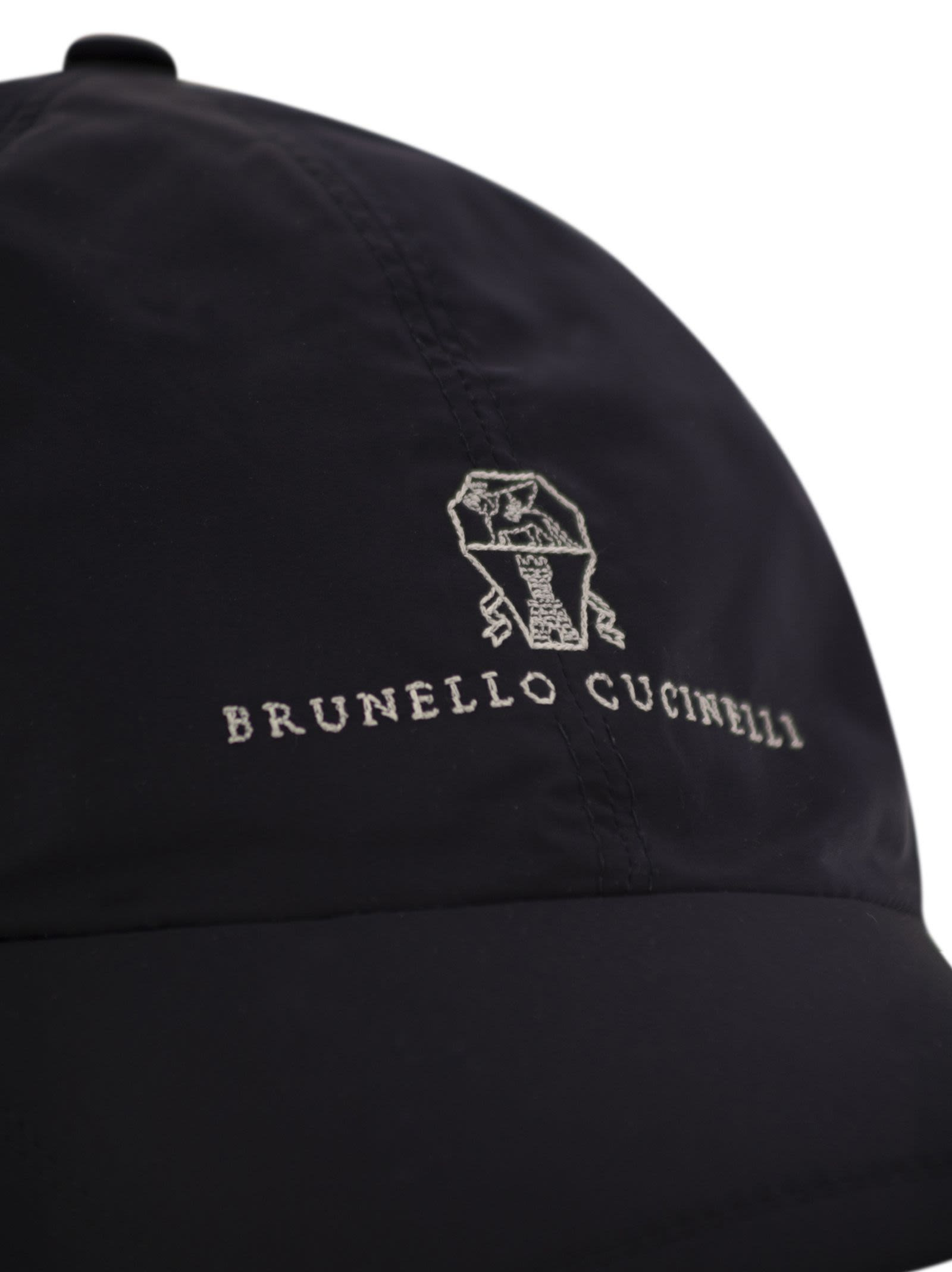 Brunello Cucinelli Men Water-Repellent Microfibre Baseball Cap With Embroidered Logo - 4