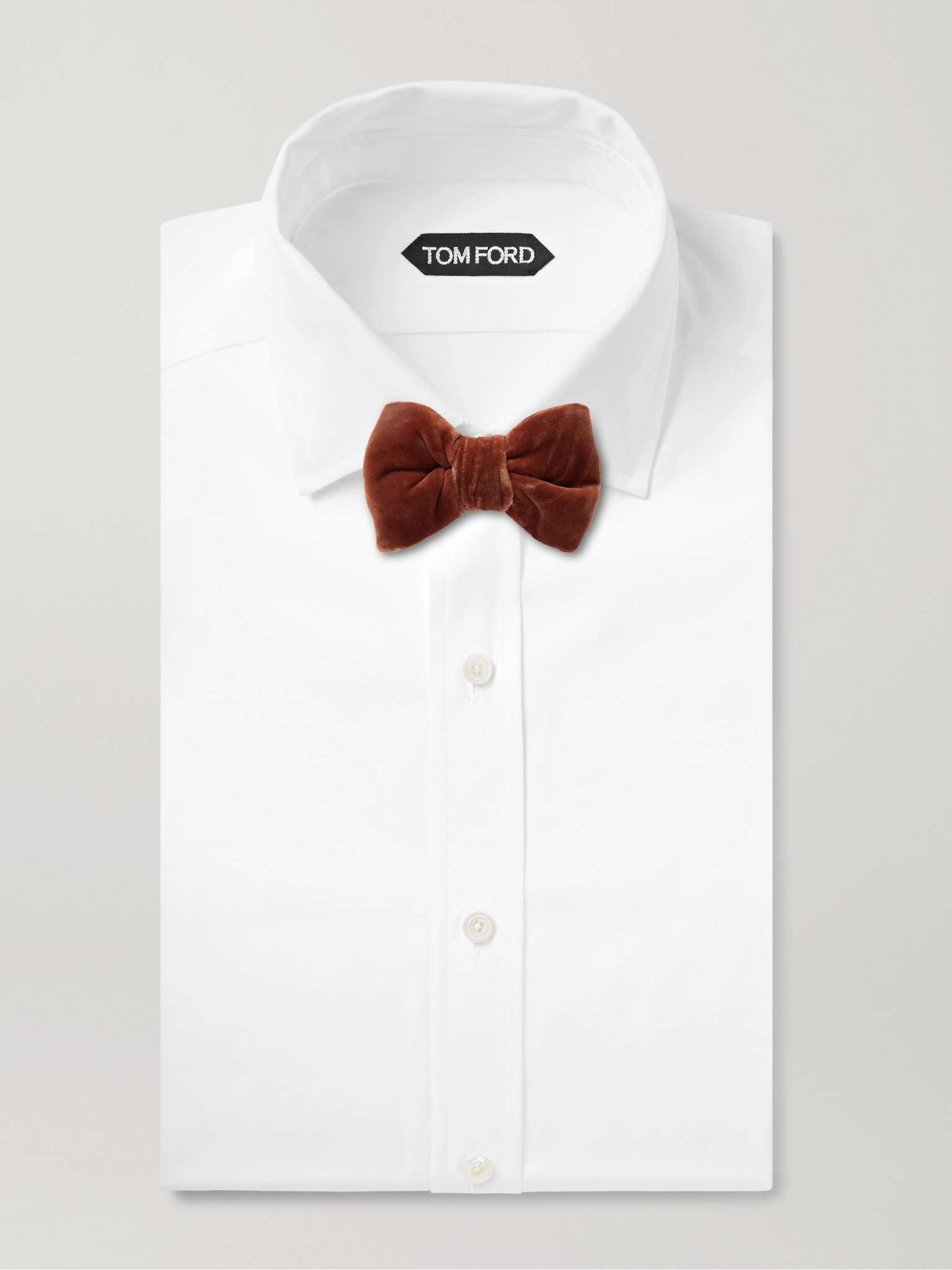 Pre-Tied Cotton-Velvet Bow Tie - 2