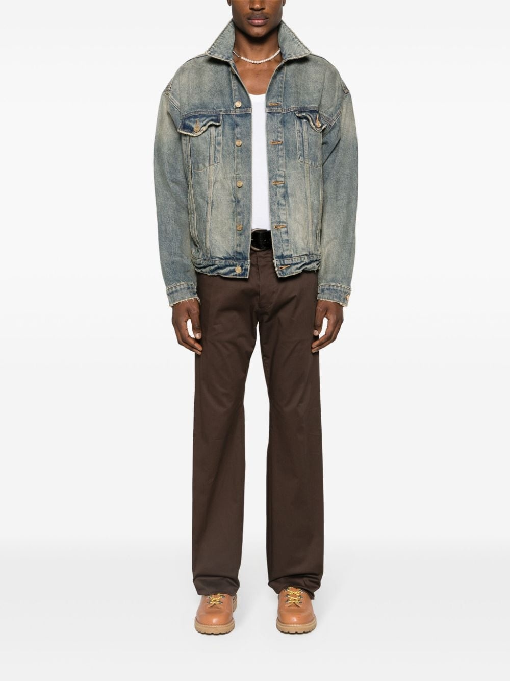 mid-rise twill chino trousers - 2